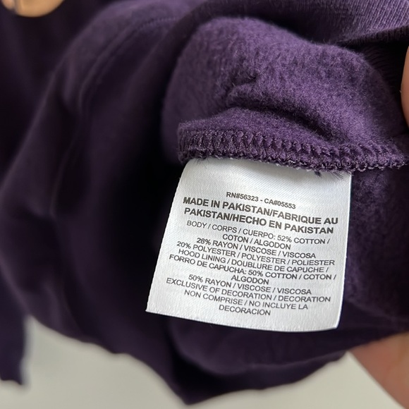 Nike Sportswear Purple Hooded Funnel Neck Sweater with Rose Gold Logo Detail - Picture 4 of 6